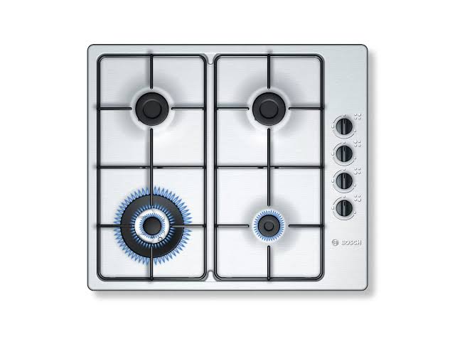 Bosch stainless steel four burner gas hob